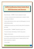 CAPA Certification Study Guide Book 2025 Questions and Answers