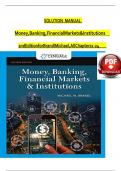 SOLUTION MANUAL For Money&comma; Banking&comma; Financial Markets and Institutions&comma; 2nd Edition by Brandl Michael&comma; Verified Chapters 1 - 24&comma; Complete