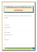 CCRN Barrons Exam 2025 Questions and Answers
