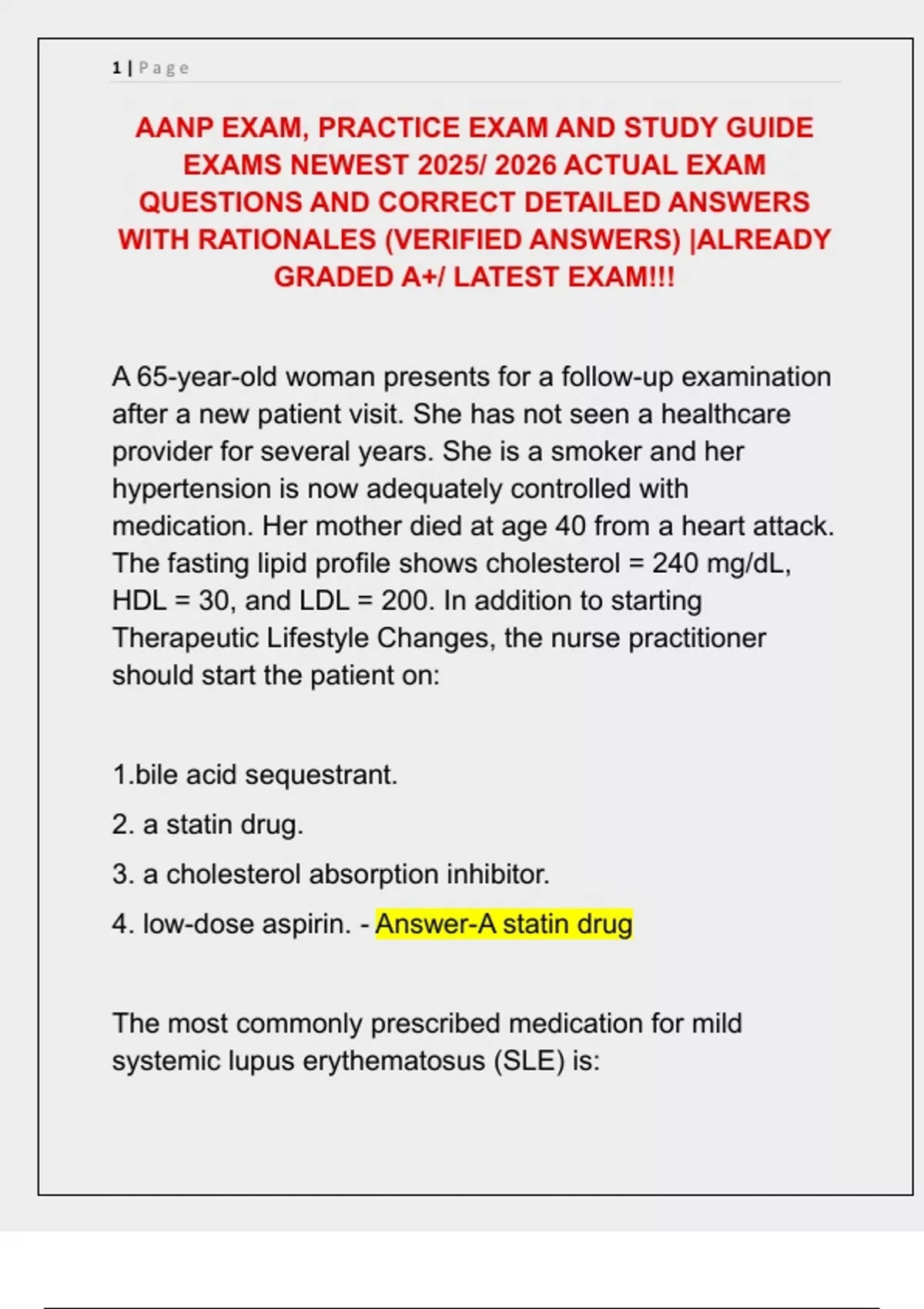 AANP EXAM, PRACTICE EXAM AND STUDY GUIDE EXAMS NEWEST 2025/ 2026 ACTUAL ...