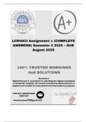LCR4803 Assignment 1 &lpar;COMPLETE ANSWERS&rpar; Semester 2 2025 &ndash; DUE August 2025&semi; 100&percnt; correct solutions and explanations&period;
