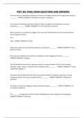PSET 301 FINAL EXAM QUESTIONS AND ANSWERS