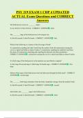 PSY 219 EXAM 1 CHP 4 UPDATED    ACTUAL Exam Questions and CORRECT  Answers 