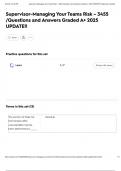 Supervisor-Managing Your Teams Risk &ndash; 3455 &sol;Questions and Answers Graded A&plus; 2025 UPDATE&excl;&excl;