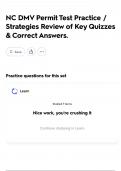 NC DMV Permit Test Practice &sol; Strategies Review of Key Quizzes & Correct Answers&period;