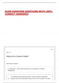 DCAM OVERVIEW QUESTIONS WITH 100&percnt; CORRECT ANSWERS&excl;&excl;