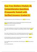 Fear Free Shelters Module 4b Comprehensive Questions &lpar;Frequently Tested&rpar; with Verified Answers Graded A&plus;