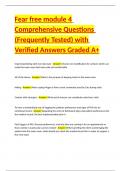 Fear free module 4 Comprehensive Questions &lpar;Frequently Tested&rpar; with Verified Answers Graded A&plus;