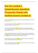 fear free module 5 Comprehensive Questions &lpar;Frequently Tested&rpar; with Verified Answers Graded A&plus;