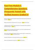 Fear-Free Module 6 Comprehensive Questions &lpar;Frequently Tested&rpar; with Verified Answers Graded A&plus;