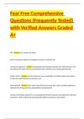 Fear Free Comprehensive Questions &lpar;Frequently Tested&rpar; with Verified Answers Graded A&plus;