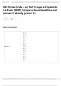 NIH Stroke Scale &ndash; All Test Groups A-F &lpar;patients 1-6 Exam &lpar;2025&rpar; Complete Exam Questions and Answers &vert; already graded A&plus;
