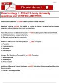 Pharmacology 1&colon; EXAM 2 Liberty University questions and VERIFIED ANSWERS