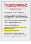 NUR2513 MATERNAL CHILD EXAM 2 NEWEST 2025&sol;  2026 COMPLETE QUESTIONS AND CORRECT  DETAILED ANSWERS WITH RATIONALES &lpar;VERIFIED  ANSWERS&rpar; &vert;ALREADY GRADED A&plus;&vert;VERIFIED  EXAM&excl;&excl;&excl;&vert;LATEST EXAM&excl;&excl;&excl;