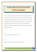 CCRN PRACTICE QUESTIONS WITH ANSWERS
