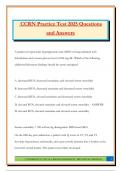 CCRN Practice Test 2025 Questions and Answers