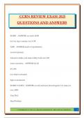 CCRN REVIEW EXAM 2025 QUESTIONS AND ANSWERS