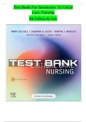 Test Bank For Introduction To Critical Care Nursing 8th Edition By Mary Lou&sol; ALL CHAPTERS COVERED