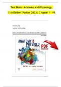 TEST BANK For Anatomy and Physiology&comma; 11th Edition &lpar;Patton&comma; 2023&rpar;&comma;&vert; Verified Chapter's 1 - 48 &vert; Complete