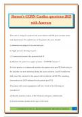 Barron's CCRN Cardiac questions 2025 with Answers