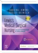 TEST BANK FOR Lewis's Medical-Surgical Nursing&colon; Assessment and Management of Clinical Problems&comma; Single Volume 12th Edition by Mariann M&period; Harding ISBN&colon;978-0323789615 COMPLETE GUIDE ALL CHAPTERS COVERED 100&percnt; VERIFIED A&plus; GRADE ASSURED&excl;&excl;&excl;&excl;&excl; NEW LATEST 