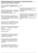 DOD Initial Orientation and Awareness Training &lpar;Final Exam&rpar; Questions with Answers Graded A&plus;