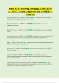 texes STR- Reading Pedagogy UPDATED  ACTUAL  Exam Questions and CORRECT  Answers