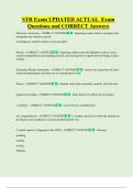 STR Exam UPDATED ACTUAL  Exam  Questions and CORRECT Answers 