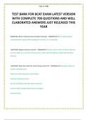 TEST BANK FOR BCAT EXAM LATEST VERSION WITH COMPLETE 700 QUESTIONS AND WELL ELABORATED ANSWERS JUST RELEASED THIS YEAR