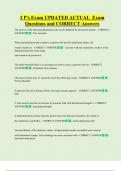 3 P's Exam UPDATED ACTUAL  Exam  Questions and CORRECT Answers 