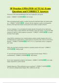 3P Practice UPDATED ACTUAL Exam  Questions and CORRECT Answers 