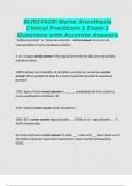 NURS7420&colon; Nurse Anesthesia Clinical Practicum 1 Exam 1 Questions with Accurate Answers
