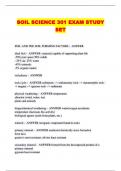 SOIL SCIENCE 301 EXAM STUDY SET