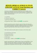HESI RN MEDICAL SURGICAL EXAM  UPDATED  ACTUAL Exam Questions and  CORRECT Answers 