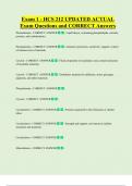 Exam 1 - HCS 212 UPDATED ACTUAL    Exam Questions and CORRECT Answers