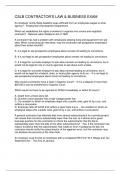 CSLB CONTRACTOR'S LAW & BUSINESS EXAM