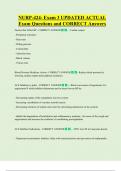 NURP-424- Exam 3 UPDATED ACTUAL   Exam Questions and CORRECT Answers 