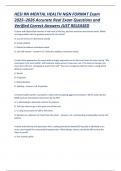 HESI RN MENTAL HEALTH NGN FORMAT Exam 2025&ndash;2026