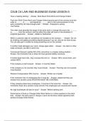 CSLB CA LAW AND BUSINESS EXAM LESSON 5