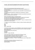 CSLB LAW AND BUSINESS REVIEW QUESTIONS