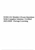 NURS 251 Module 4 Exam Questions With Complete Solution &vert; Verified 2025&sol;2026 - Portage Learning