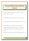Practice CAPM questions 2025 with Answers