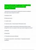 National Pesticide Applicator Certification Core manual Exam&vert; Questions and Verified Solutions