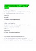 National Pesticide Applicator Certification Core manual Exam&vert; Questions With 100&percnt; Correct Answers