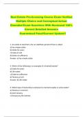 Real Estate Pre-licensing Course Exam Verified  Multiple Choice and Conceptual Actual  Emended Exam Questions With Reviewed 100&percnt;  Correct Detailed Answers  Guaranteed Pass&excl;&excl;Current Update&excl;&excl; 
