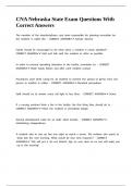 CNA Nebraska State Exam Questions With Correct Answers