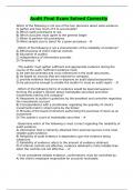 Audit Final Exam  Solved Correctly