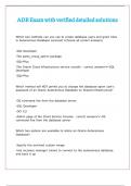 ADB Exam with verified detailed solutions