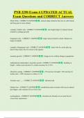 PNB 2250 Exam 4 UPDATED ACTUAL  Exam Questions and CORRECT Answers 