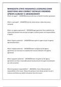 MINNESOTA STATE INSURANCE LICENSING EXAM  QUESTIONS AND CORRECT DETAILED ANSWERS UPDATE ALREADY A GRADED&vert;NEW&excl;&excl;